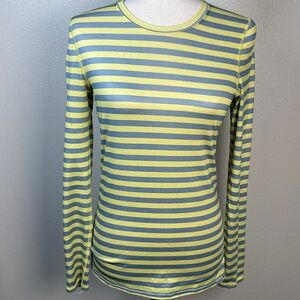 Patagonia Capilene Silkweight Graphic Crew Shirt Top Women XS Stripe Baselayer‎
